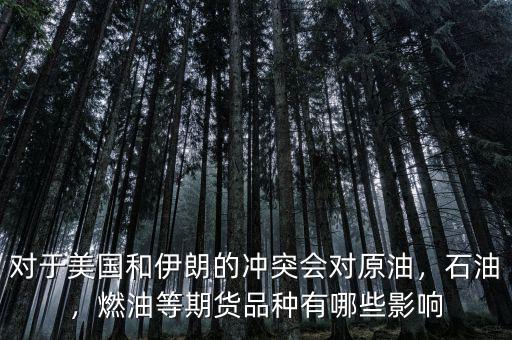 對于美國和伊朗的沖突會對原油，石油，燃油等期貨品種有哪些影響