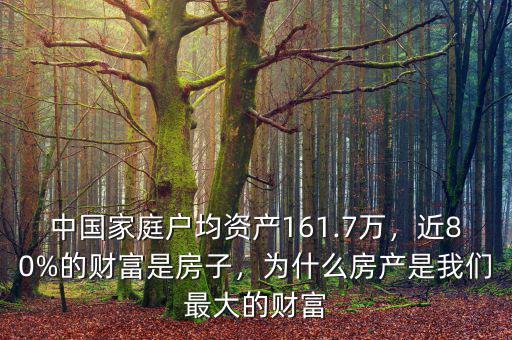 中國家庭戶均資產(chǎn)161.7萬，近80%的財富是房子，為什么房產(chǎn)是我們最大的財富