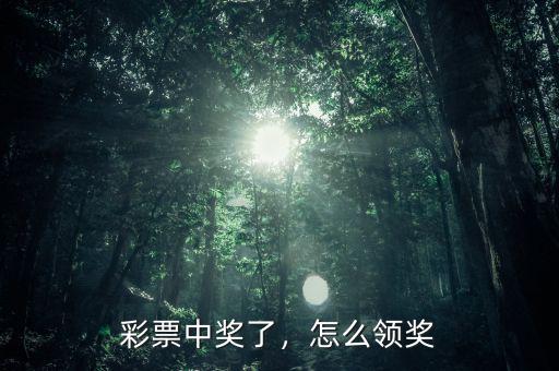 彩票中獎了，怎么領(lǐng)獎