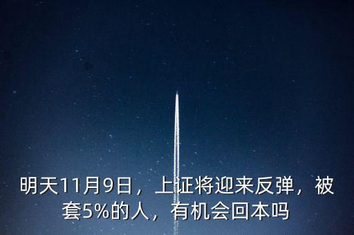 明天11月9日，上證將迎來反彈，被套5%的人，有機會回本嗎