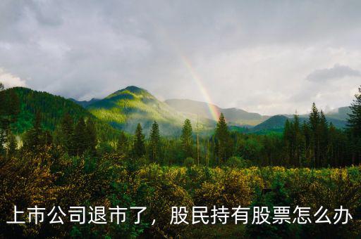 上市公司退市了，股民持有股票怎么辦