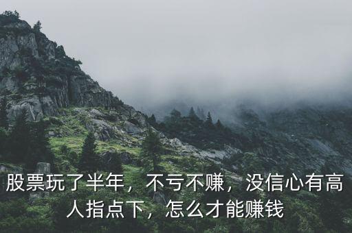 股票玩了半年，不虧不賺，沒(méi)信心有高人指點(diǎn)下，怎么才能賺錢