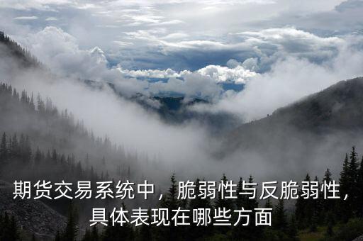 期貨交易系統(tǒng)中，脆弱性與反脆弱性，具體表現(xiàn)在哪些方面