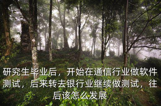 研究生畢業(yè)后，開始在通信行業(yè)做軟件測試，后來轉(zhuǎn)去銀行業(yè)繼續(xù)做測試，往后該怎么發(fā)展