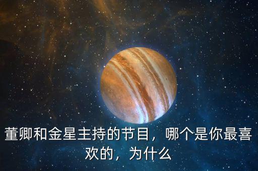 董卿和金星主持的節(jié)目，哪個(gè)是你最喜歡的，為什么