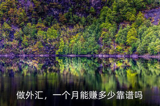做外匯，一個(gè)月能賺多少靠譜嗎