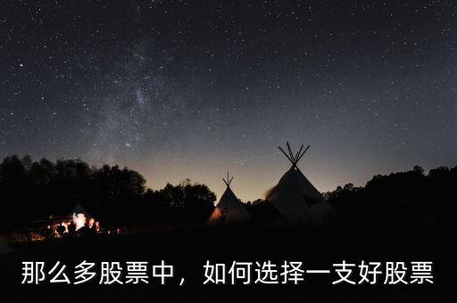那么多股票中，如何選擇一支好股票