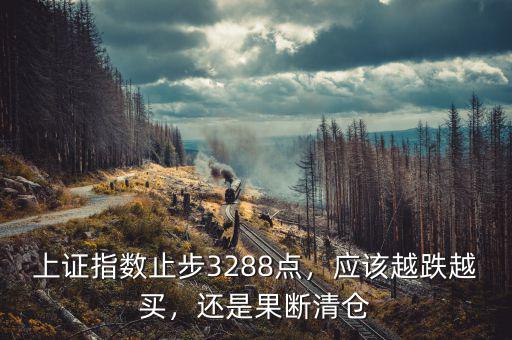 上證指數(shù)止步3288點(diǎn)，應(yīng)該越跌越買，還是果斷清倉