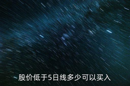 股價(jià)低于5日線(xiàn)多少可以買(mǎi)入