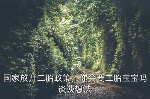 國(guó)家放開(kāi)二胎政策，你會(huì)要二胎寶寶嗎談?wù)勏敕? class=