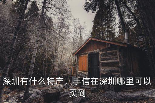深圳有什么特產(chǎn)，手信在深圳哪里可以買到