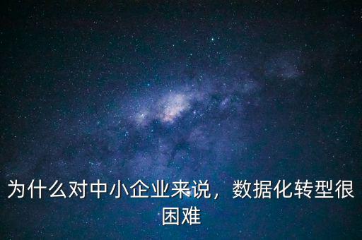 為什么對(duì)中小企業(yè)來(lái)說(shuō)，數(shù)據(jù)化轉(zhuǎn)型很困難