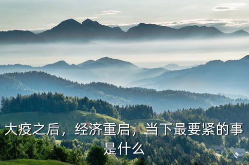 大疫之后，經(jīng)濟重啟，當(dāng)下最要緊的事是什么