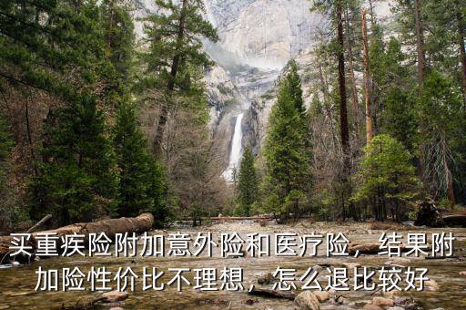買重疾險附加意外險和醫(yī)療險，結(jié)果附加險性價比不理想，怎么退比較好