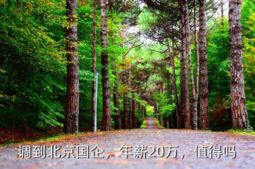 調(diào)到北京國企，年薪20萬，值得嗎