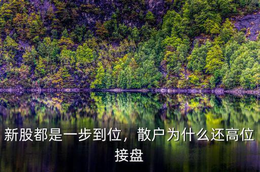 新股都是一步到位，散戶為什么還高位接盤