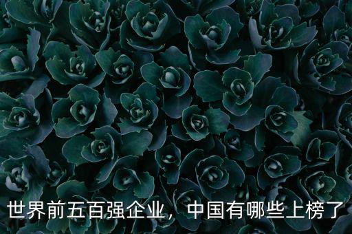 世界前五百?gòu)?qiáng)企業(yè)，中國(guó)有哪些上榜了