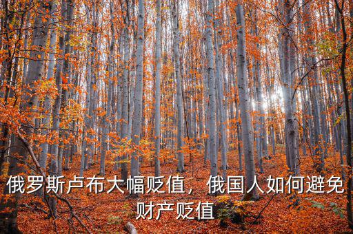 俄羅斯盧布大幅貶值，俄國人如何避免財產(chǎn)貶值