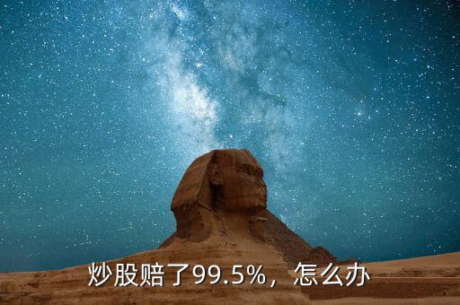 炒股賠了99.5%，怎么辦