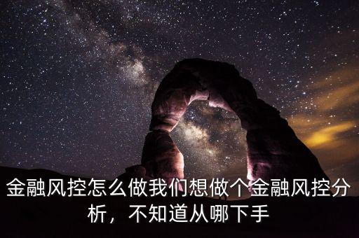 金融風(fēng)控怎么做我們想做個(gè)金融風(fēng)控分析，不知道從哪下手