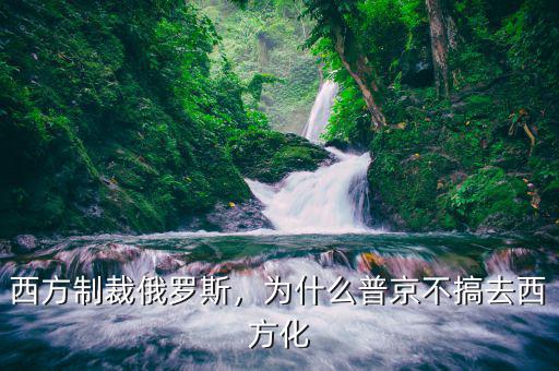 西方制裁俄羅斯，為什么普京不搞去西方化