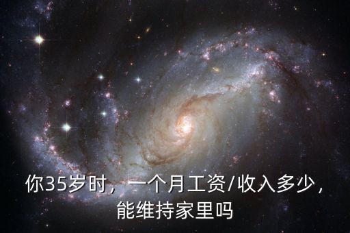 你35歲時，一個月工資/收入多少，能維持家里嗎