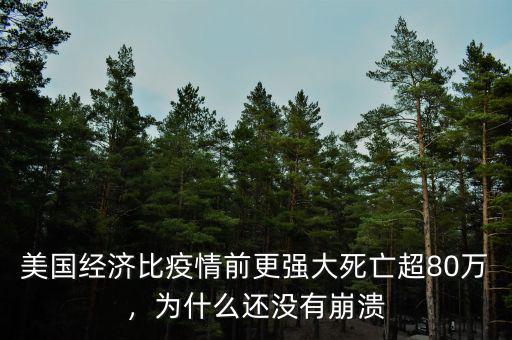 美國經(jīng)濟比疫情前更強大死亡超80萬，為什么還沒有崩潰