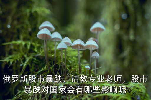 俄羅斯股市暴跌，請教專業(yè)老師，股市暴跌對國家會有哪些影響呢