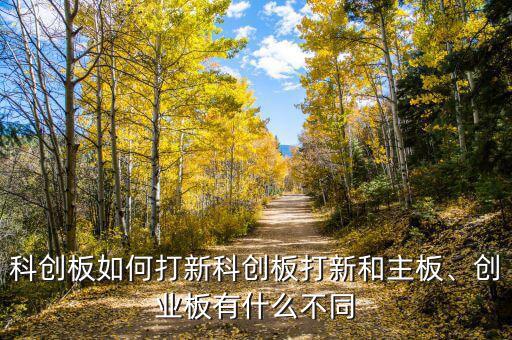 科創(chuàng)板如何打新科創(chuàng)板打新和主板、創(chuàng)業(yè)板有什么不同