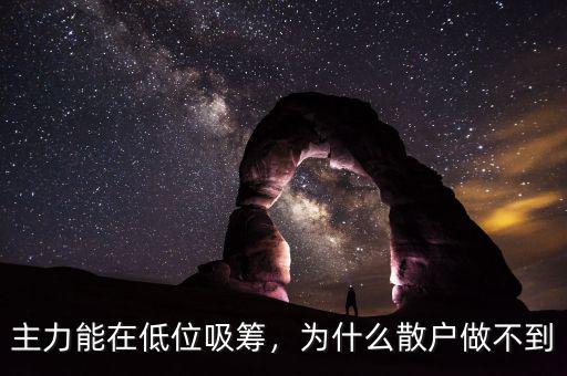 主力能在低位吸籌，為什么散戶做不到