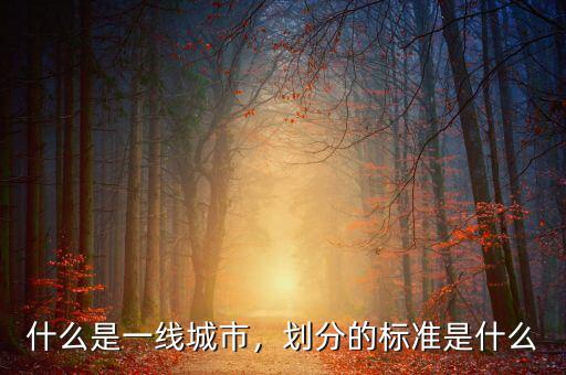 什么是一線城市，劃分的標(biāo)準(zhǔn)是什么