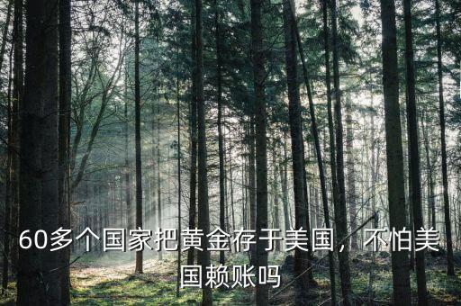 60多個國家把黃金存于美國，不怕美國賴賬嗎