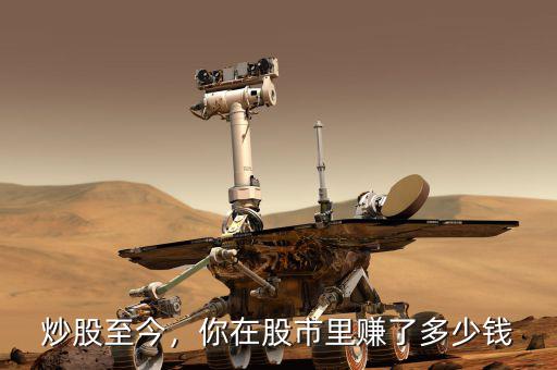 炒股至今，你在股市里賺了多少錢