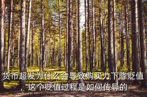 貨幣超發(fā)為什么會(huì)導(dǎo)致購(gòu)買力下降貶值，這個(gè)貶值過(guò)程是如何傳導(dǎo)的
