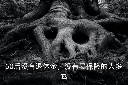 60后沒有退休金，沒有買保險(xiǎn)的人多嗎