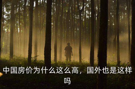中國房價(jià)為什么這么高，國外也是這樣嗎