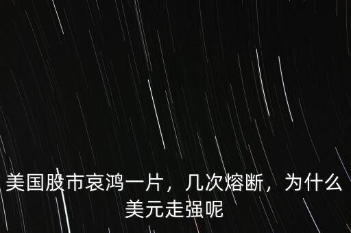 美國股市哀鴻一片，幾次熔斷，為什么美元走強呢