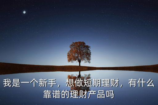 我是一個新手，想做短期理財，有什么靠譜的理財產(chǎn)品嗎