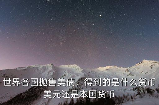 世界各國(guó)拋售美債，得到的是什么貨幣美元還是本國(guó)貨幣