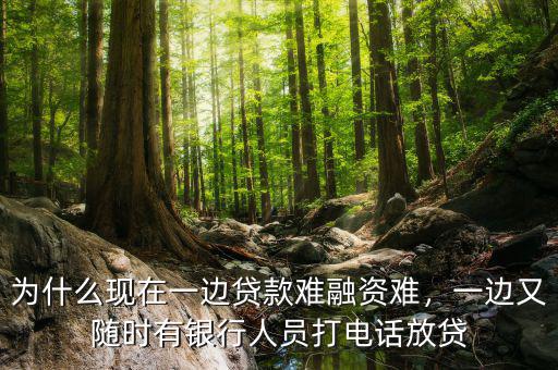 為什么現(xiàn)在一邊貸款難融資難，一邊又隨時(shí)有銀行人員打電話放貸