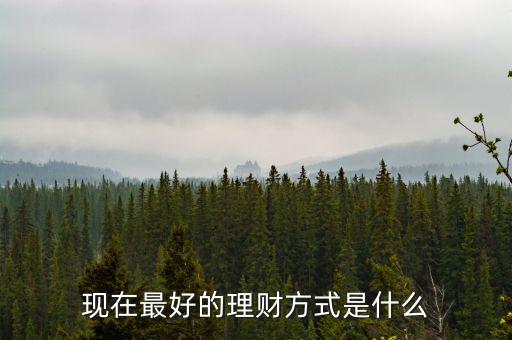 2015什么理財方式好,現(xiàn)在最好的理財方式是什么