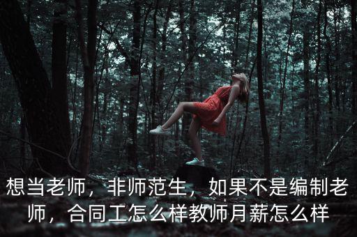 想當(dāng)老師，非師范生，如果不是編制老師，合同工怎么樣教師月薪怎么樣