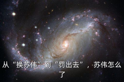 從“換蘇偉”到“罰出去”，蘇偉怎么了