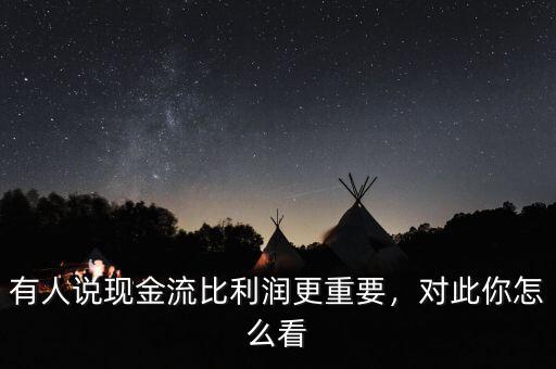 有人說現(xiàn)金流比利潤更重要，對此你怎么看