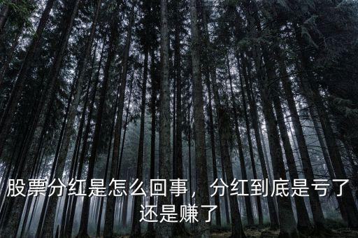 股票分紅是怎么回事，分紅到底是虧了還是賺了