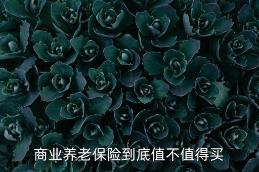 商業(yè)養(yǎng)老保險(xiǎn)到底值不值得買(mǎi)