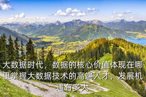大數(shù)據(jù)時(shí)代，數(shù)據(jù)的核心價(jià)值體現(xiàn)在哪里掌握大數(shù)據(jù)技術(shù)的高端人才，發(fā)展機(jī)遇有多大