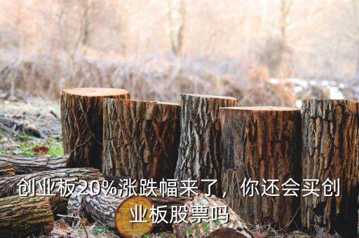 創(chuàng)業(yè)板20%漲跌幅來了，你還會買創(chuàng)業(yè)板股票嗎