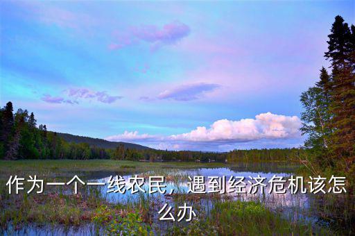 作為一個一線農(nóng)民，遇到經(jīng)濟(jì)危機(jī)該怎么辦