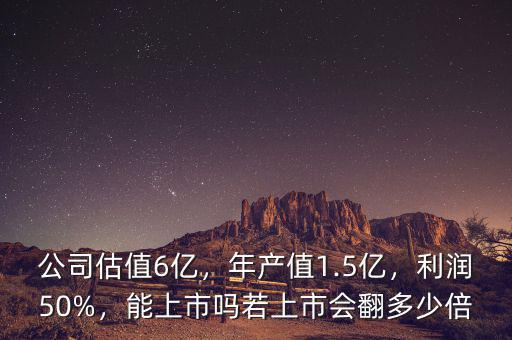 公司估值6億，年產(chǎn)值1.5億，利潤(rùn)50%，能上市嗎若上市會(huì)翻多少倍